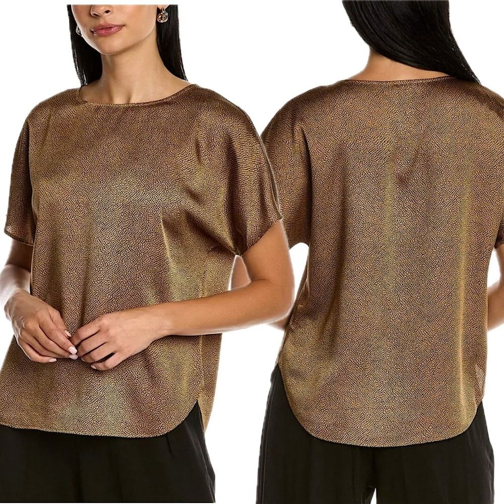 Anne Klein Rambling Dot Boat Neck Blouse Size 0X
